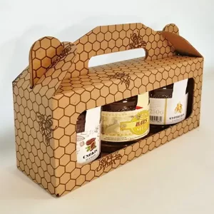 mézes ajándékok kartondobozban