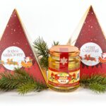 Ajándék piramis doboz karácsonyra.