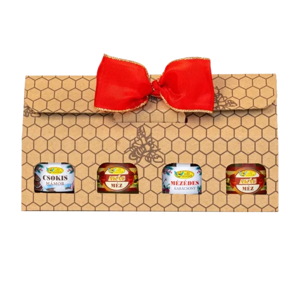 karacsonyi ajandekdoboz 4 x 50g mezzel